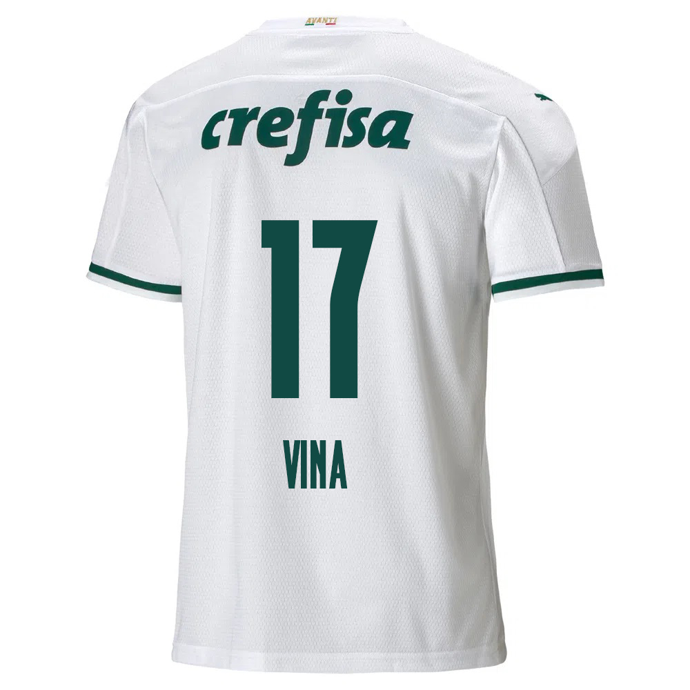 Kinder Fußball Matias Vina #17 Auswärtstrikot Weiß Trikot 2020/21 Hemd