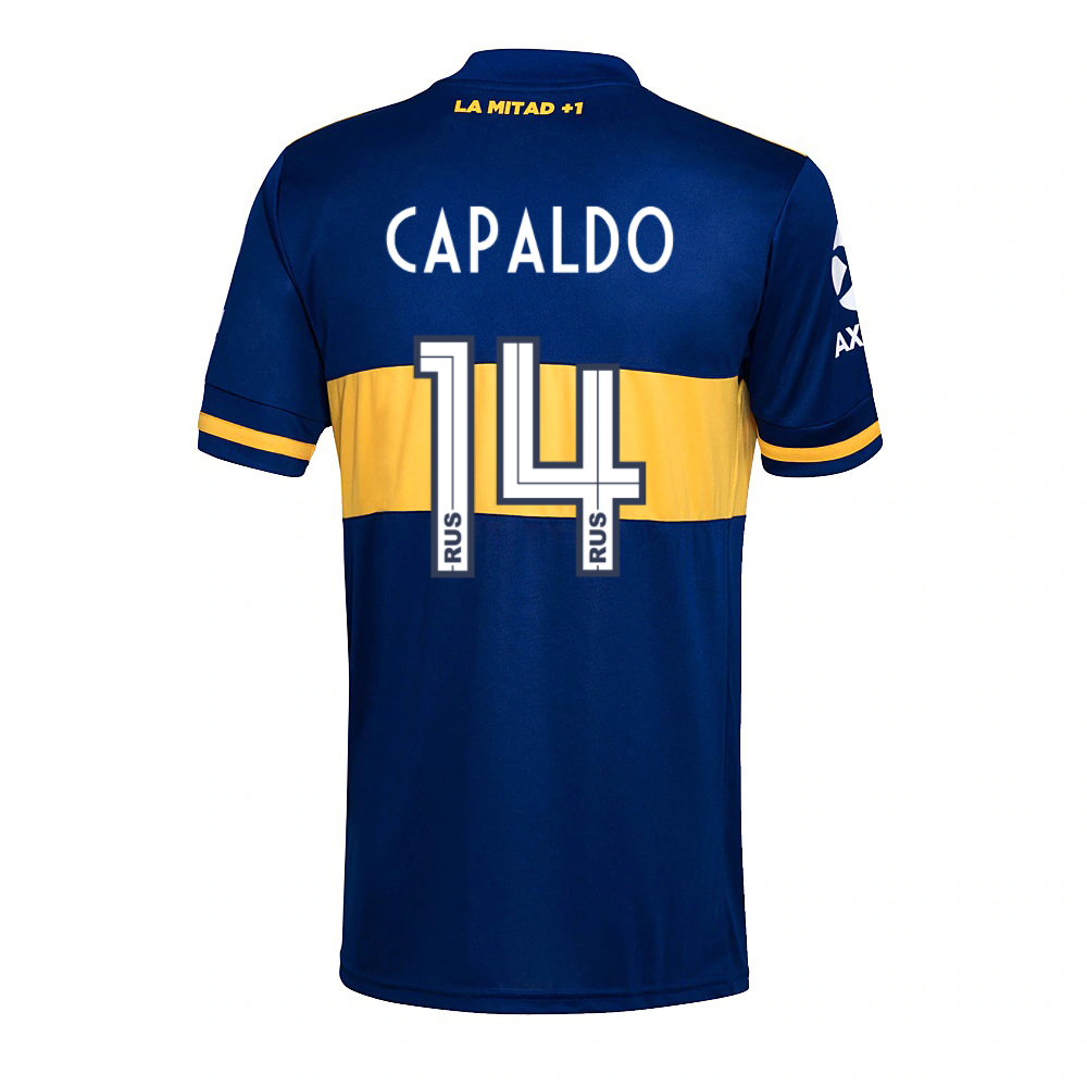 Kinder Fußball Nicolas Capaldo #14 Heimtrikot Königsblau Trikot 2020/21 Hemd