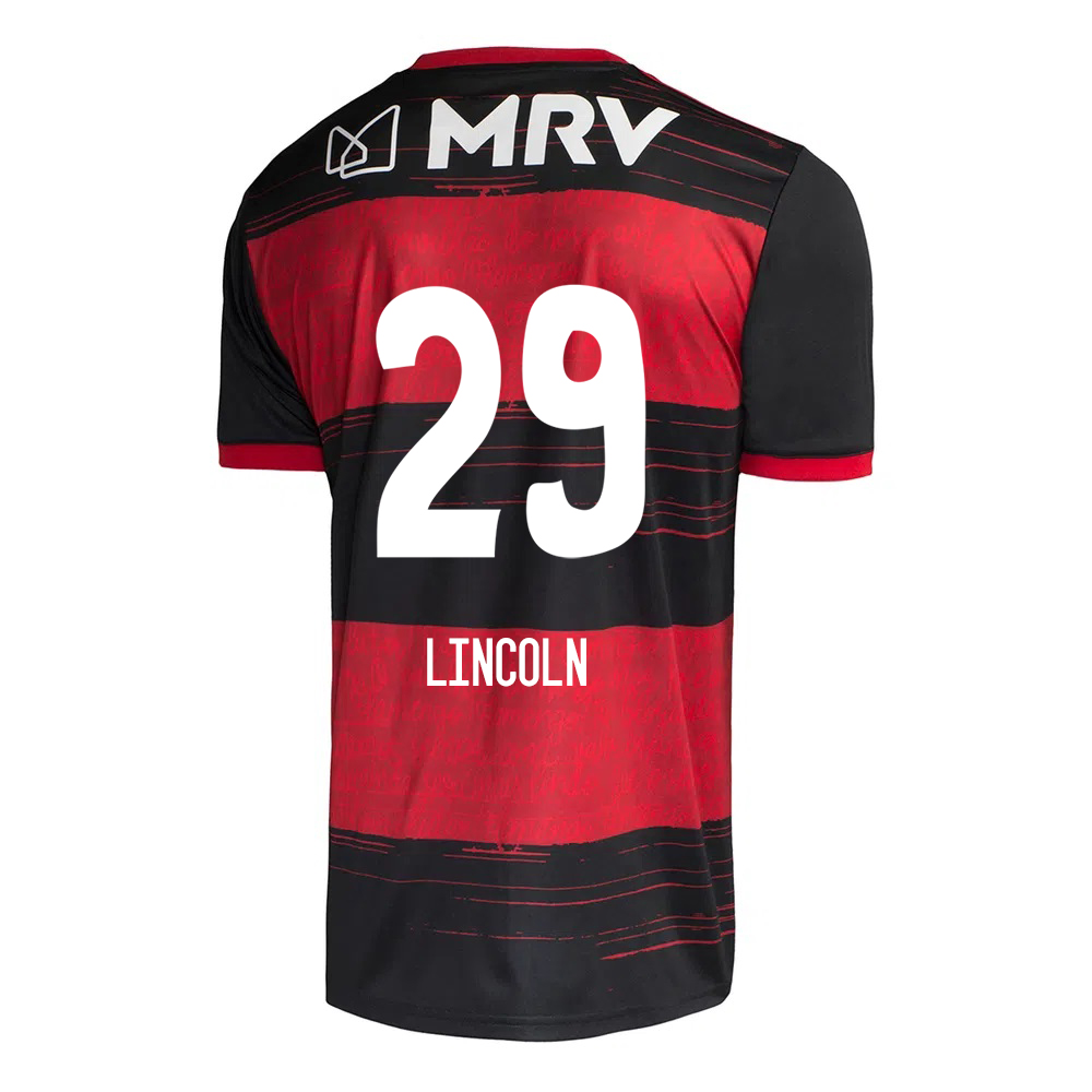 Kinder Fußball Lincoln #29 Heimtrikot Rot Schwarz Trikot 2020/21 Hemd