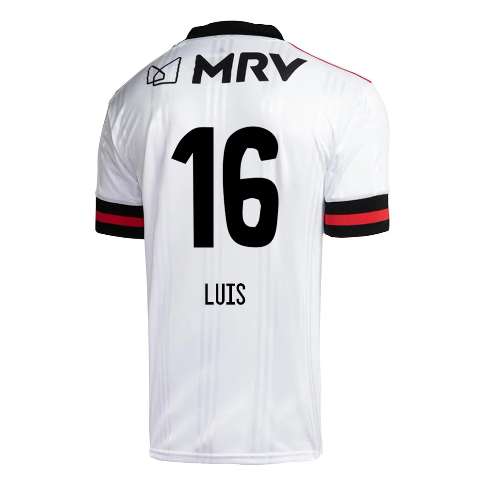 Kinder Fußball Filipe Luis #16 Auswärtstrikot Weiß Trikot 2020/21 Hemd