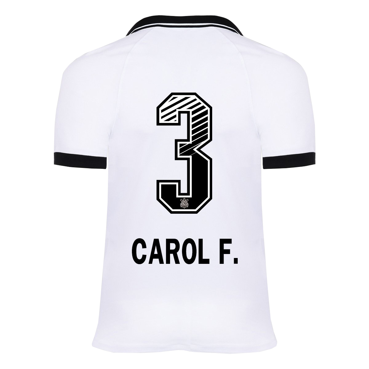Kinder Fußball Carol F #3 Heimtrikot Weiß Trikot 2020/21 Hemd