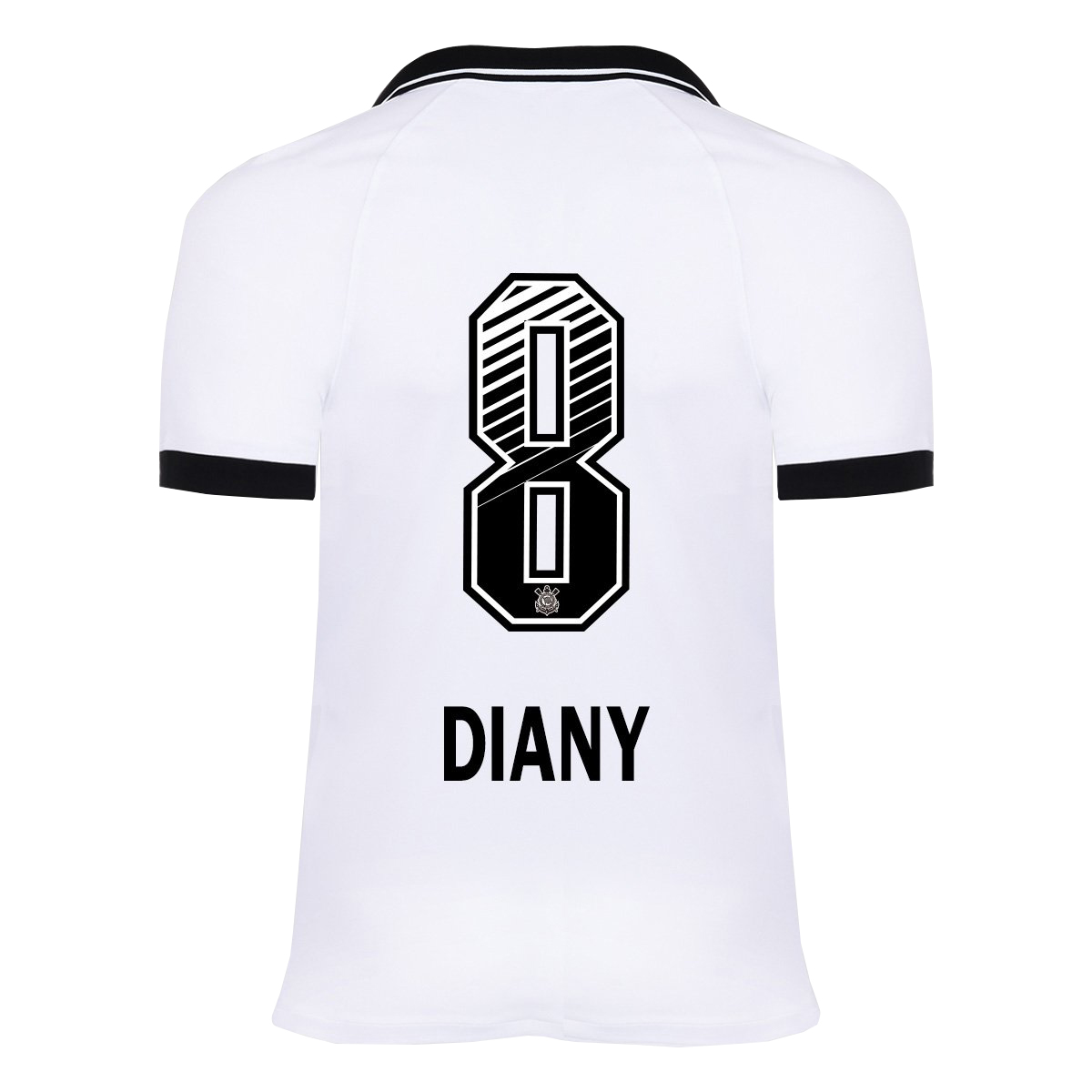 Kinder Fußball Diany #8 Heimtrikot Weiß Trikot 2020/21 Hemd