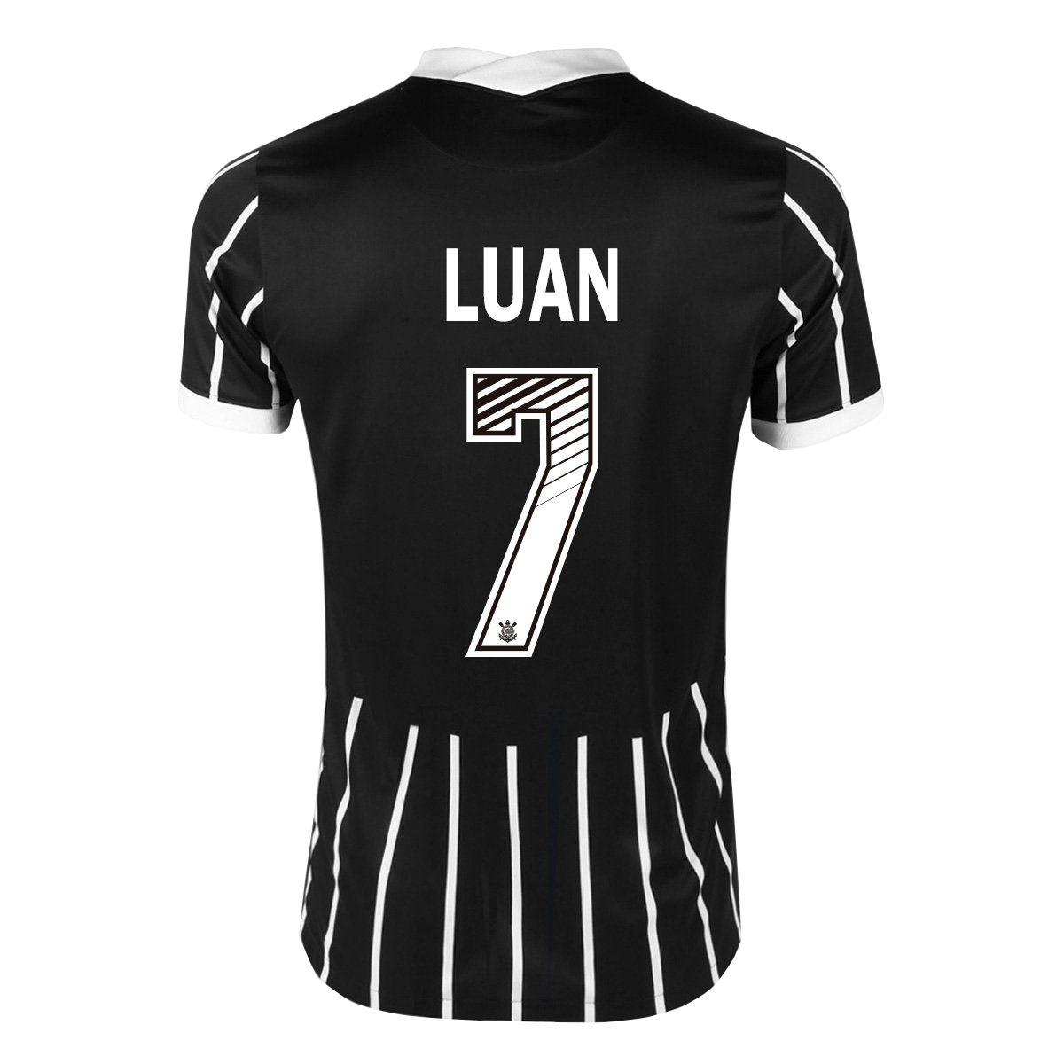 Kinder Fußball Luan #7 Auswärtstrikot Schwarz Trikot 2020/21 Hemd