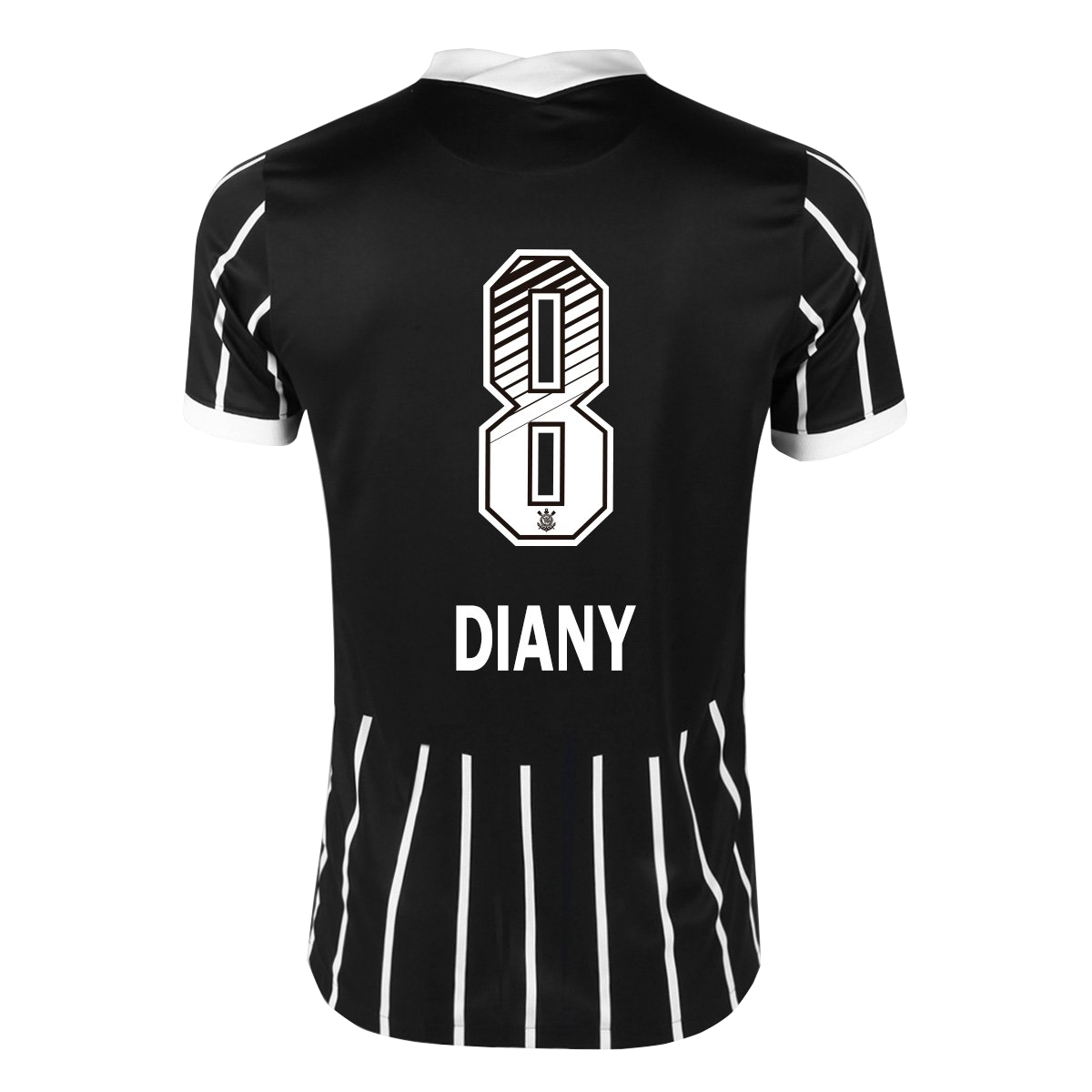 Kinder Fußball Diany #8 Auswärtstrikot Schwarz Trikot 2020/21 Hemd