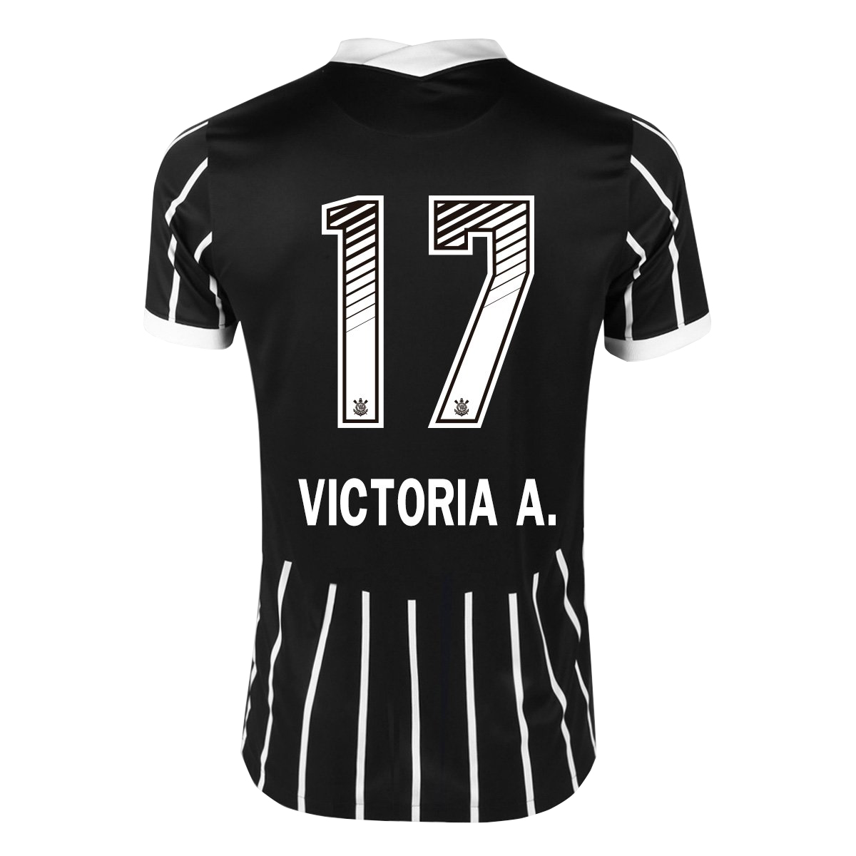 Kinder Fußball Victoria A. #17 Auswärtstrikot Schwarz Trikot 2020/21 Hemd