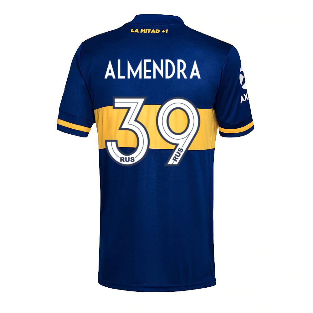 Kinder Fußball Agustin Almendra #39 Heimtrikot Königsblau Trikot 2020/21 Hemd