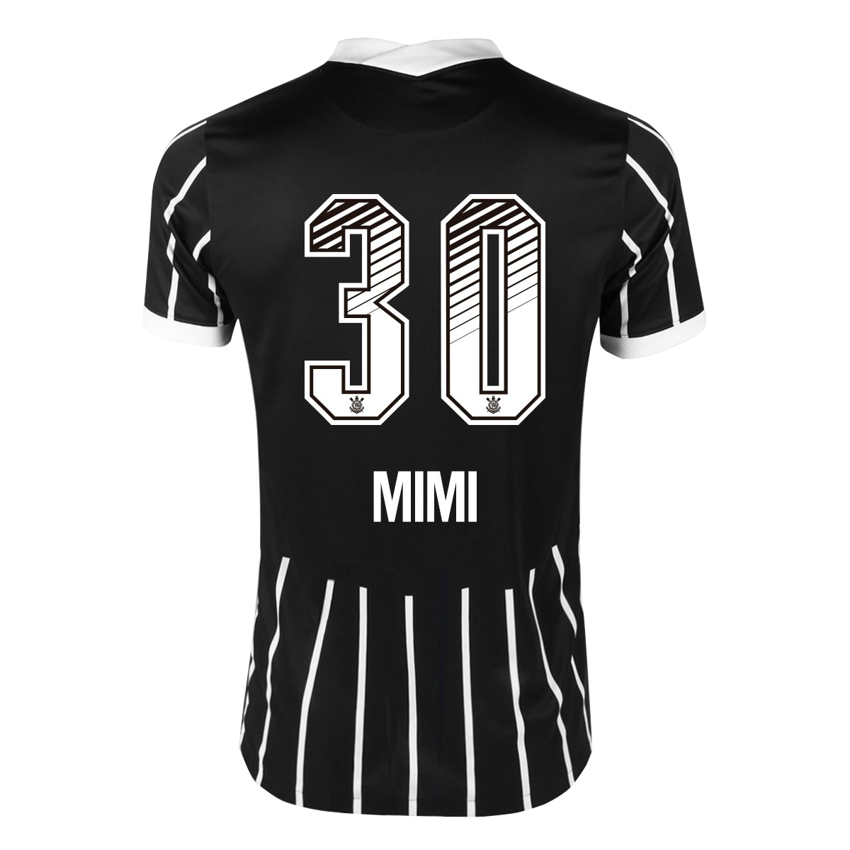 Kinder Fußball Mimi #30 Auswärtstrikot Schwarz Trikot 2020/21 Hemd