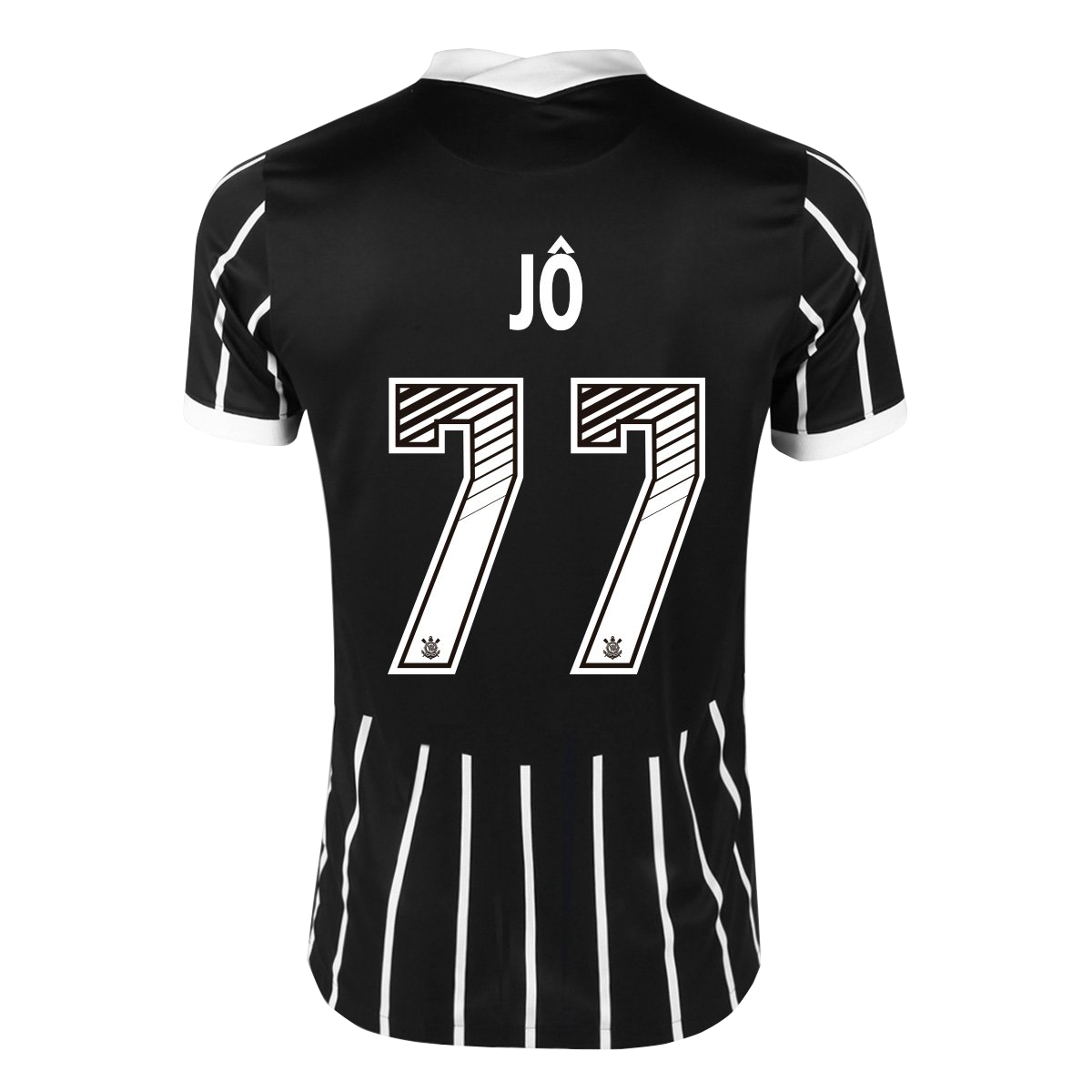 Kinder Fußball Jo #77 Auswärtstrikot Schwarz Trikot 2020/21 Hemd