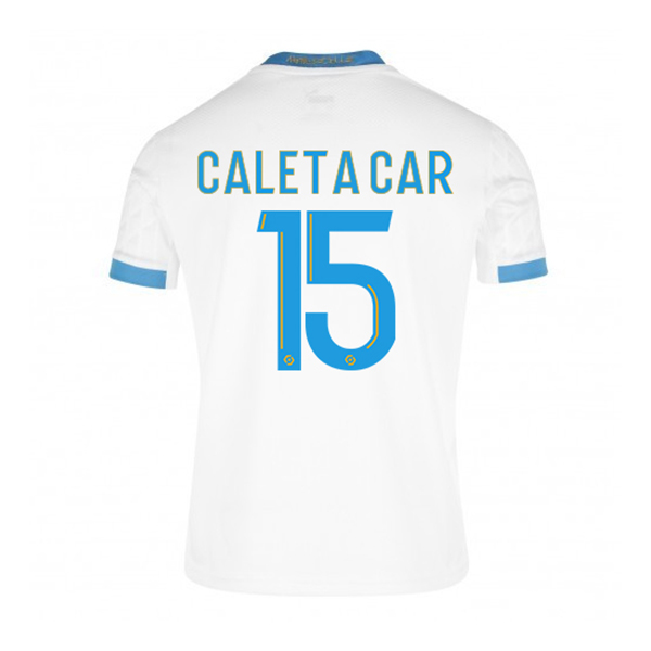 Kinder Fußball Duje Caleta-car #15 Heimtrikot Weiß Blau Trikot 2020/21 Hemd