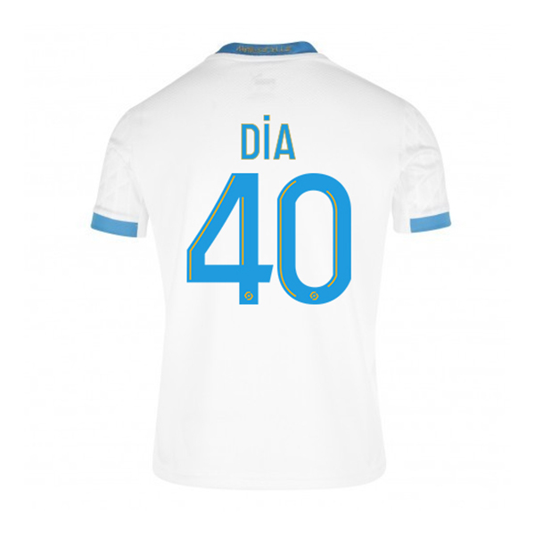 Kinder Fußball Ahmadou Dia #40 Heimtrikot Weiß Blau Trikot 2020/21 Hemd