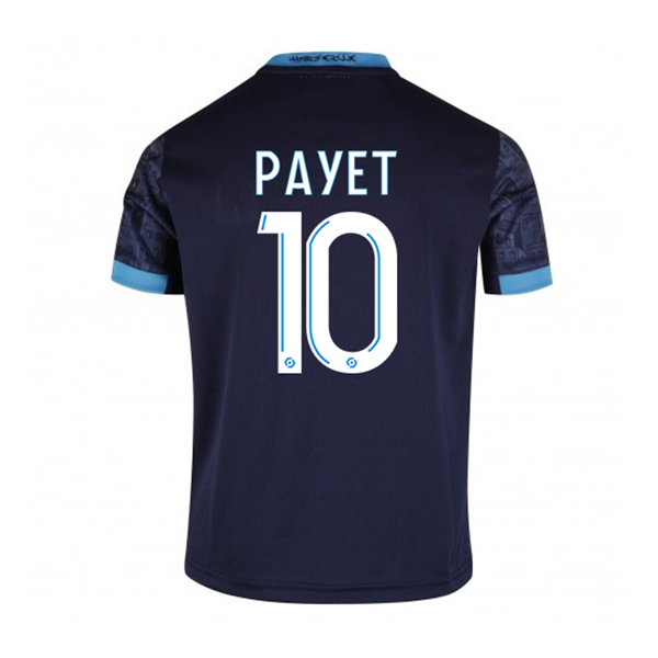 Kinder Fußball Dimitri Payet #10 Auswärtstrikot Dunkelheit Trikot 2020/21 Hemd