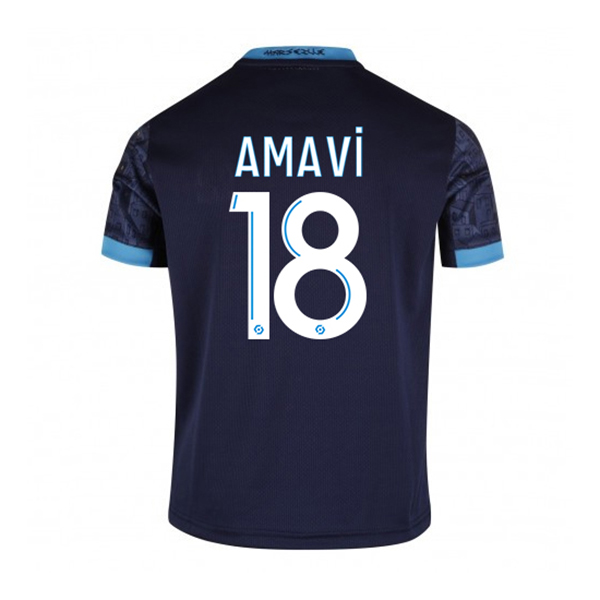 Kinder Fußball Jordan Amavi #18 Auswärtstrikot Dunkelheit Trikot 2020/21 Hemd