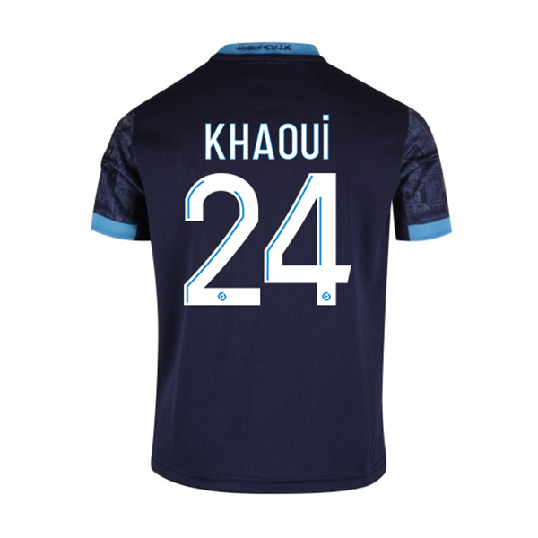 Kinder Fußball Saîf-eddine Khaoui #24 Auswärtstrikot Dunkelheit Trikot 2020/21 Hemd