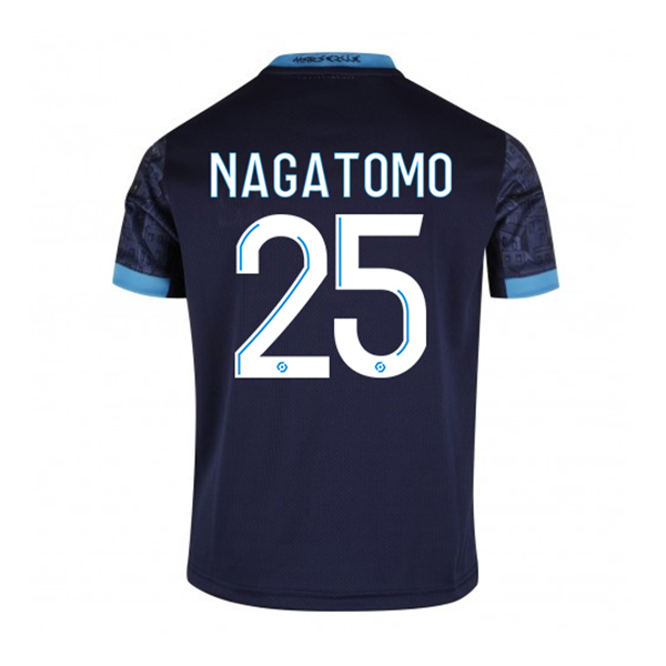 Kinder Fußball Yuto Nagatomo #25 Auswärtstrikot Dunkelheit Trikot 2020/21 Hemd
