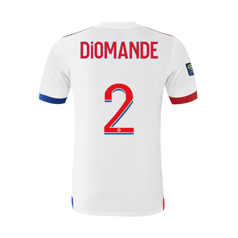 Kinder Fußball Sinaly Diomande #2 Heimtrikot Weiß Trikot 2020/21 Hemd