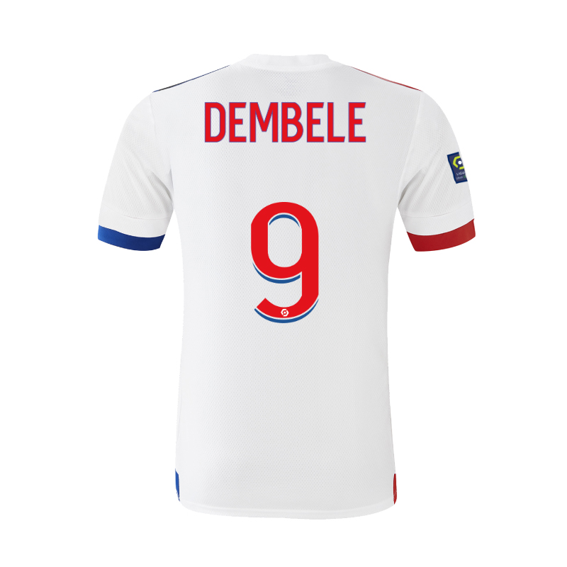 Kinder Fußball Moussa Dembele #9 Heimtrikot Weiß Trikot 2020/21 Hemd