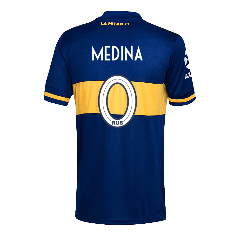 Kinder Fußball Cristian Medina #0 Heimtrikot Königsblau Trikot 2020/21 Hemd