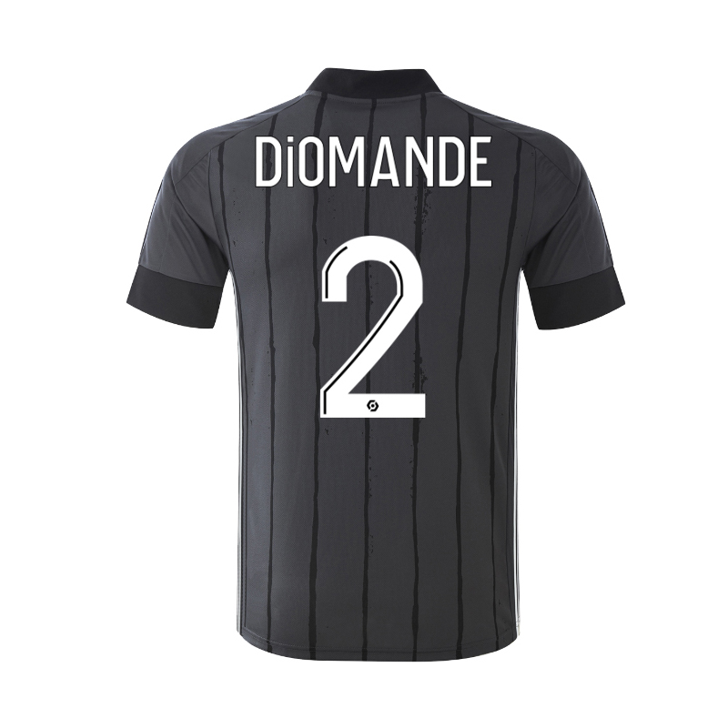 Kinder Fußball Sinaly Diomande #2 Auswärtstrikot Grau Trikot 2020/21 Hemd