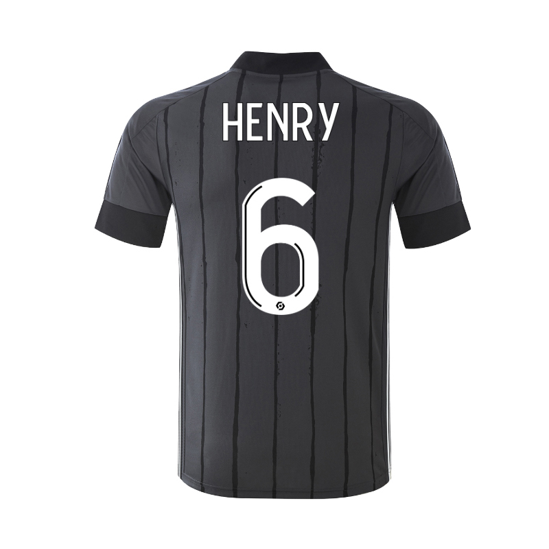 Kinder Fußball Amandine Henry #6 Auswärtstrikot Grau Trikot 2020/21 Hemd