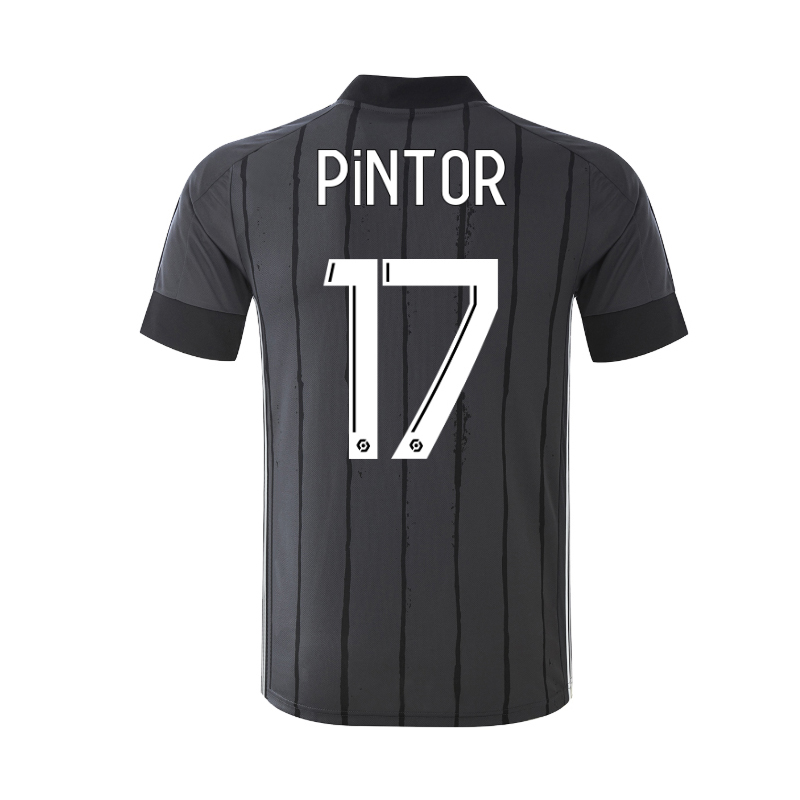 Kinder Fußball Lenny Pintor #17 Auswärtstrikot Grau Trikot 2020/21 Hemd