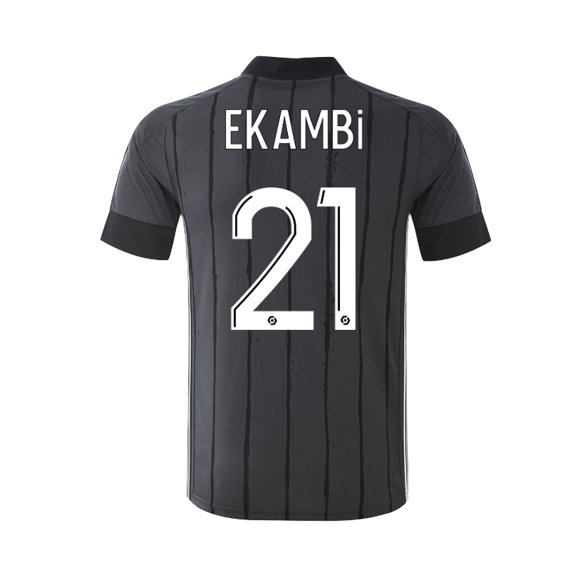 Kinder Fußball Karl Toko Ekambi #21 Auswärtstrikot Grau Trikot 2020/21 Hemd