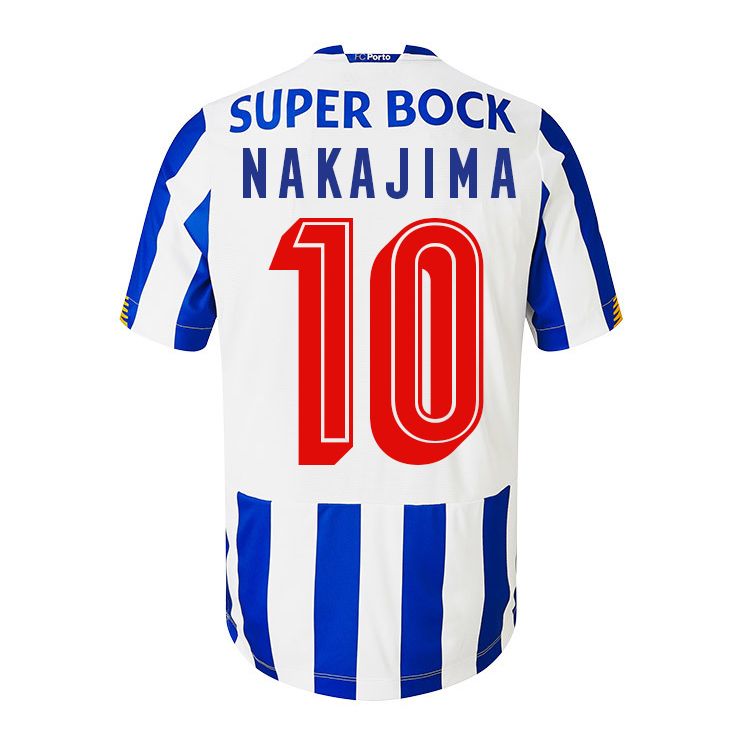 Kinder Fußball Shoya Nakajima #10 Heimtrikot Weiß Blau Trikot 2020/21 Hemd