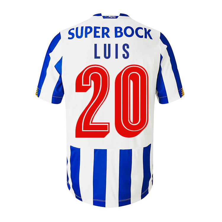 Kinder Fußball Ze Luis #20 Heimtrikot Weiß Blau Trikot 2020/21 Hemd