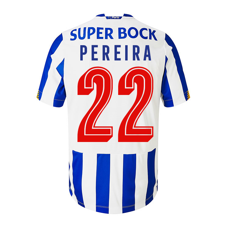 Kinder Fußball Danilo Pereira #22 Heimtrikot Weiß Blau Trikot 2020/21 Hemd