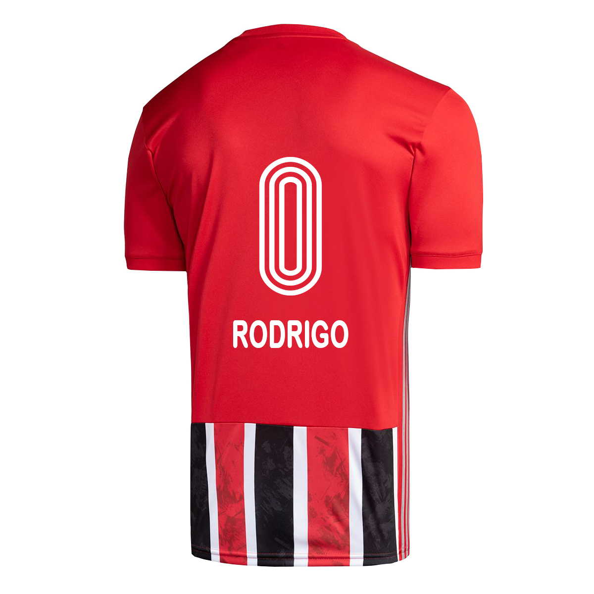 Kinder Fußball Rodrigo #0 Auswärtstrikot Rot Trikot 2020/21 Hemd
