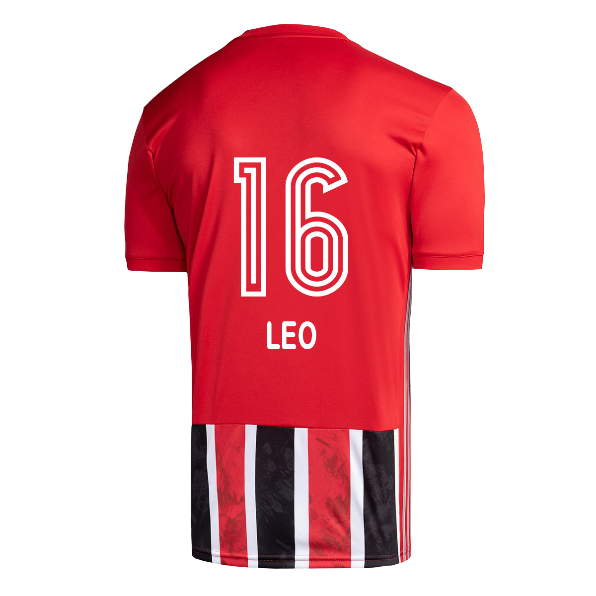 Kinder Fußball Leo #16 Auswärtstrikot Rot Trikot 2020/21 Hemd