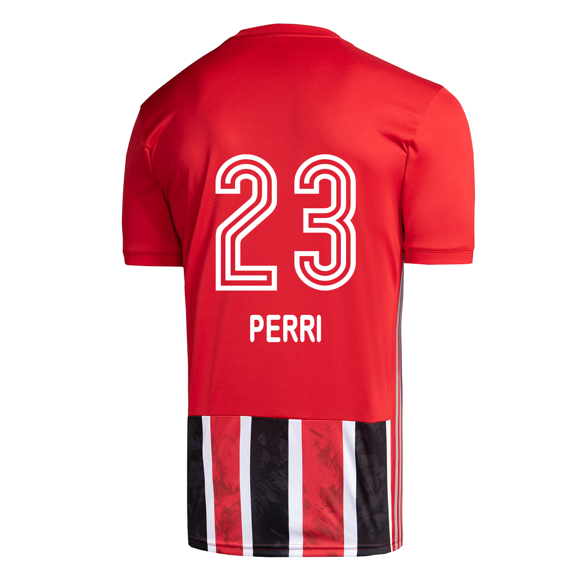 Kinder Fußball Lucas Perri #23 Auswärtstrikot Rot Trikot 2020/21 Hemd
