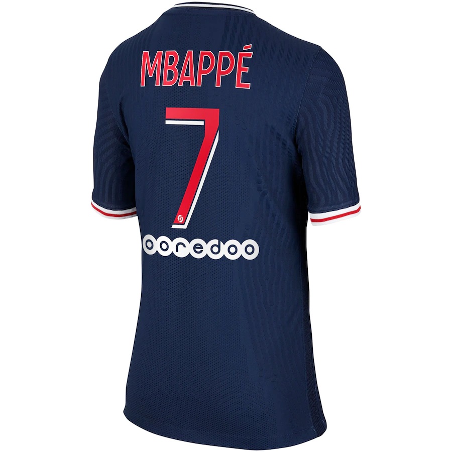 Kinder Fußball Kylian Mbappe #7 Heimtrikot Dunkelheit Trikot 2020/21 Hemd