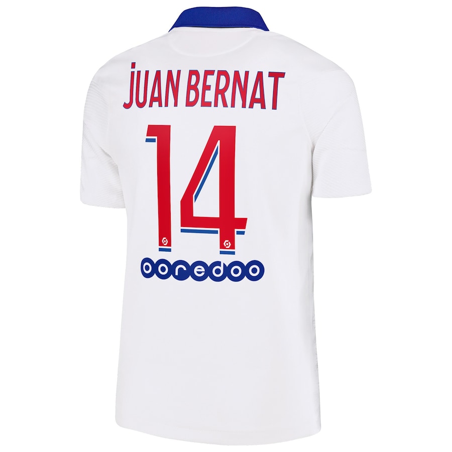 Kinder Fußball Juan Bernat #14 Auswärtstrikot Weiß Trikot 2020/21 Hemd