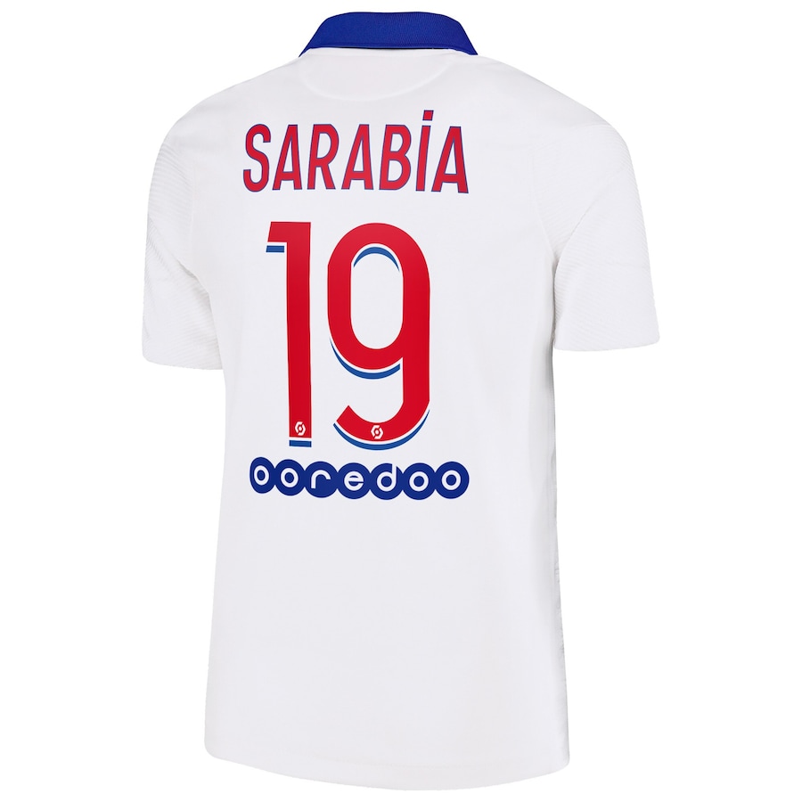 Kinder Fußball Pablo Sarabia #19 Auswärtstrikot Weiß Trikot 2020/21 Hemd