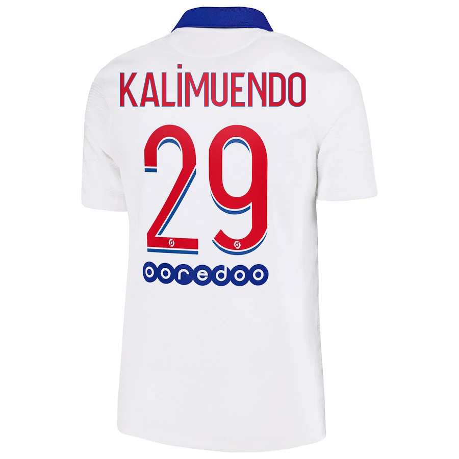 Kinder Fußball Arnaud Kalimuendo #29 Auswärtstrikot Weiß Trikot 2020/21 Hemd
