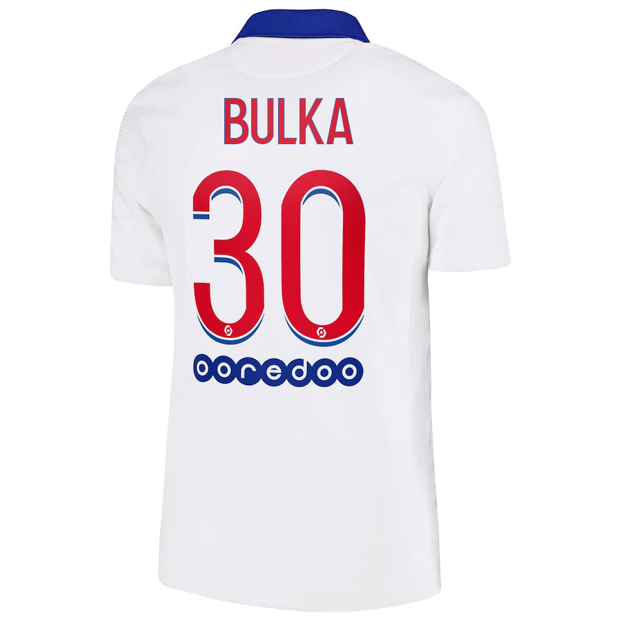 Kinder Fußball Marcin Bulka #30 Auswärtstrikot Weiß Trikot 2020/21 Hemd