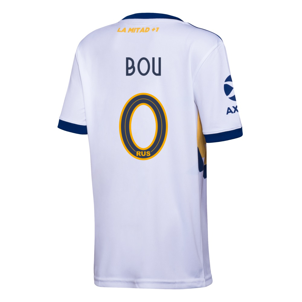 Kinder Fußball Walter Bou #0 Auswärtstrikot Weiß Trikot 2020/21 Hemd