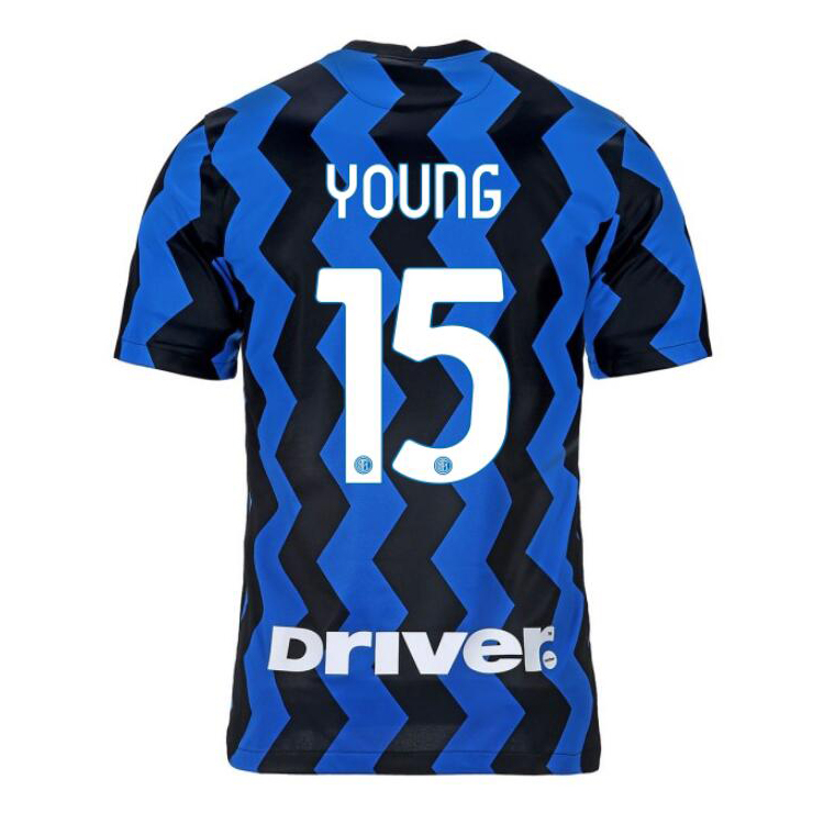 Kinder Fußball Ashley Young #15 Heimtrikot Blau Schwarz Trikot 2020/21 Hemd