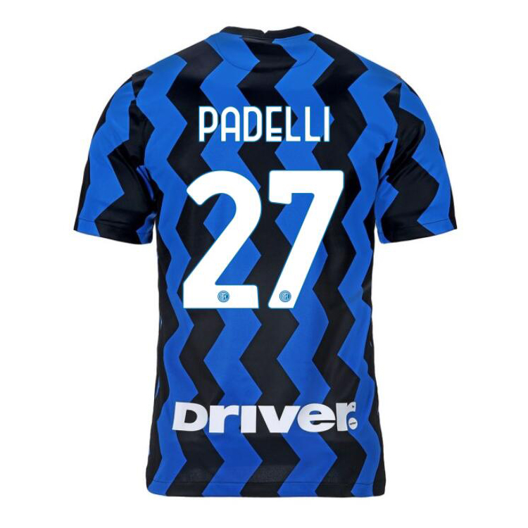 Kinder Fußball Daniele Padelli #27 Heimtrikot Blau Schwarz Trikot 2020/21 Hemd