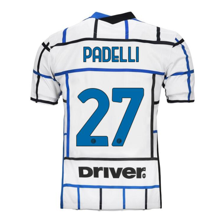 Kinder Fußball Daniele Padelli #27 Auswärtstrikot Weiß Blau Trikot 2020/21 Hemd