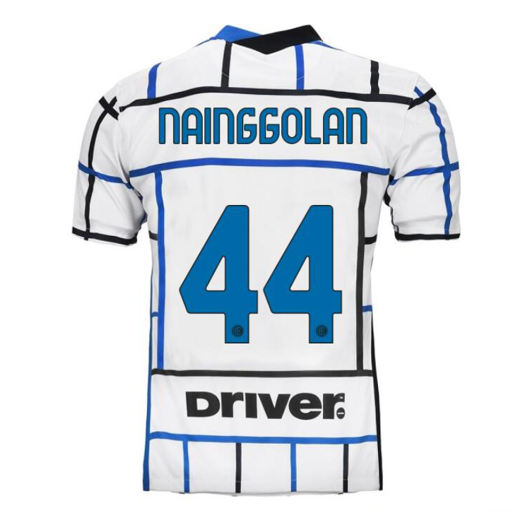 Kinder Fußball Radja Nainggolan #44 Auswärtstrikot Weiß Blau Trikot 2020/21 Hemd