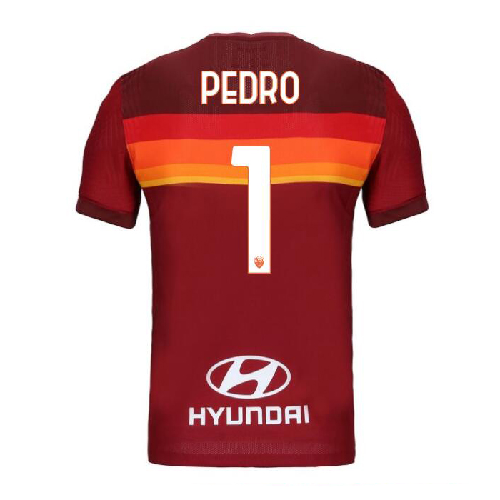 Kinder Fußball Pedro #1 Heimtrikot Rot Trikot 2020/21 Hemd