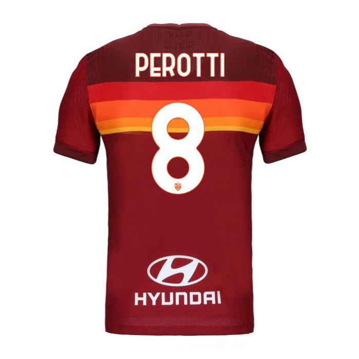 Kinder Fußball Diego Perotti #8 Heimtrikot Rot Trikot 2020/21 Hemd