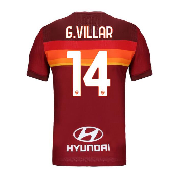 Kinder Fußball Gonzalo Villar #14 Heimtrikot Rot Trikot 2020/21 Hemd