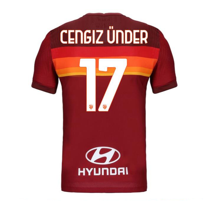 Kinder Fußball Cengiz Under #17 Heimtrikot Rot Trikot 2020/21 Hemd