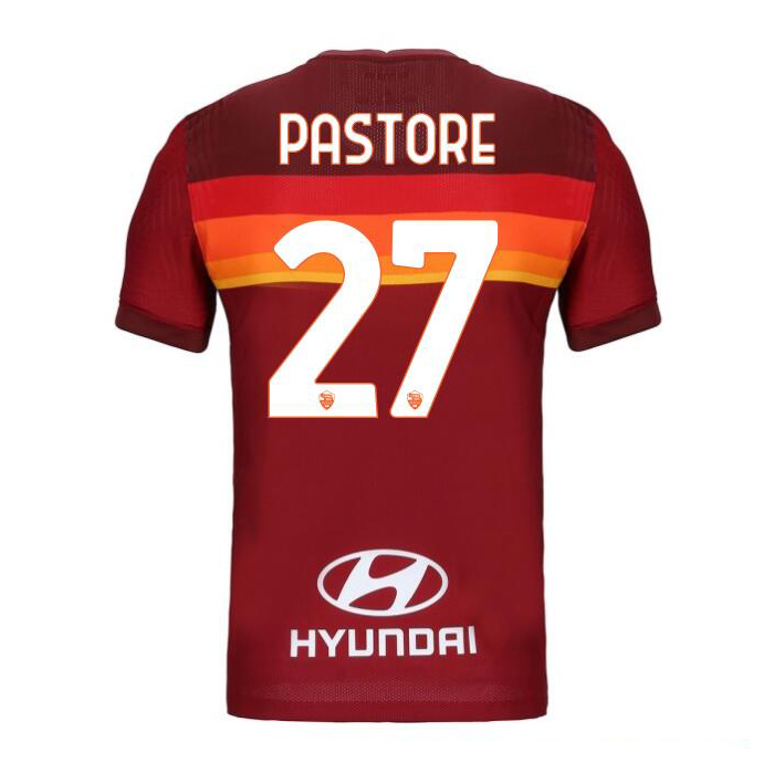 Kinder Fußball Javier Pastore #27 Heimtrikot Rot Trikot 2020/21 Hemd