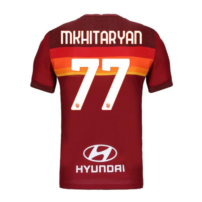 Kinder Fußball Henrikh Mkhitaryan #77 Heimtrikot Rot Trikot 2020/21 Hemd