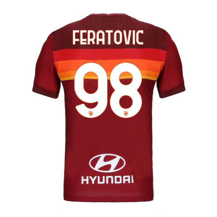 Kinder Fußball Amir Feratovic #98 Heimtrikot Rot Trikot 2020/21 Hemd