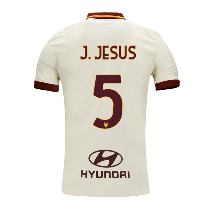 Kinder Fußball Juan Jesus #5 Auswärtstrikot Champagner Trikot 2020/21 Hemd