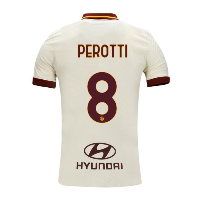 Kinder Fußball Diego Perotti #8 Auswärtstrikot Champagner Trikot 2020/21 Hemd
